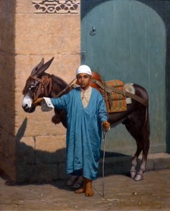 子供と彼のロバ 作： Louis Emile Pinel de Grandchamp
