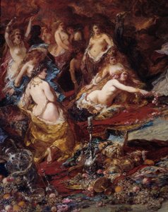 聖アントニウスの誘惑 仙人の大聖アントニウス（251-356）は、砂漠で悪魔の誘惑にさらされます。詳細ルイ・ガブリエル・ユージン・イサベイ（1803-1886）の絵画