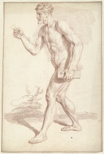 男性ヌード、歩く、左側 作： Louis Fabritius Dubourg