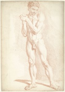 男性のヌード、立っている 作： Louis Fabritius Dubourg
