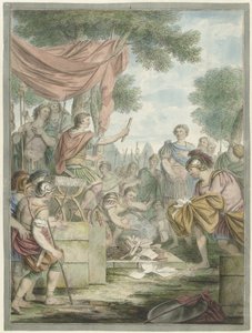 ポンペイウスはセルトリウスの手紙を燃やした 作： Louis Fabritius Dubourg