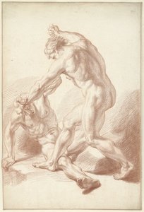 裸で戦う二人 作： Louis Fabritius Dubourg