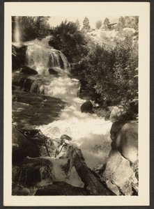 [滝のある風景］ 作： Louis Fleckenstein