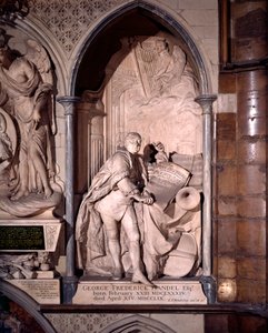 ジョージ・フレデリック・ヘンデルの記念碑（ウェストミンスター寺院 作： Louis Francois Roubilliac