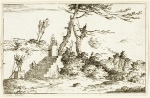 古典像のある風景 作： Louis Gabriel Moreau