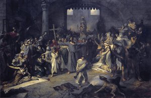 1095年のトゥルネーでのペスト 作： Louis Galarn