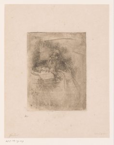 開いた本に寄りかかってひげを生やした老人 作： Louis Gallait (attributed to)