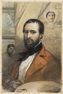 自画像 作： Louis Gallait