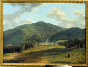 ヴァランブロッサの修道院。ルイ・ゴッフィエ（1761-1801）の絵画 作： Louis Gauffier