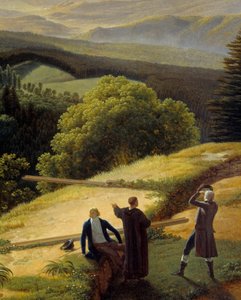風景の中の3人の旅人 作： Louis Gauffier