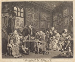 マリッジ・ア・ラ・モード: pl.1 作： Louis Gerard Scotin after William Hogarth