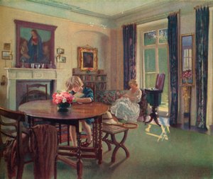 6月のインテリア、c1923。 作： Louis Ginnett