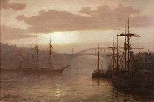サンダーランドハーバー、1899年 作： Louis Grimshaw