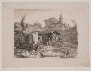 水車のある風景 作： Louis Gurlitt