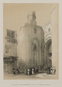 エジプトとヌビア、ボリュームIII：メトワリーの門、カイロ、1848。 作： Louis Haghe