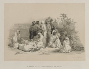 エジプトとヌビア、ボリュームIII：カイロの奴隷市場、1849年。