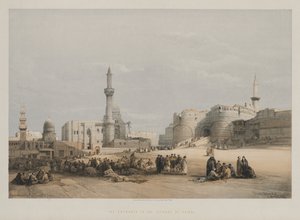 エジプトとヌビア、ボリュームIII：カイロの城塞への入り口、1849年。 作： Louis Haghe