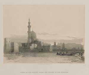 エジプトとヌビア、ボリュームIII：カリフの墓、カイロ、1848年。 作： Louis Haghe