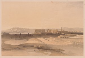 エジプトとヌビア：ボリュームII-No. 32、カルナック、1838年。 作： Louis Haghe