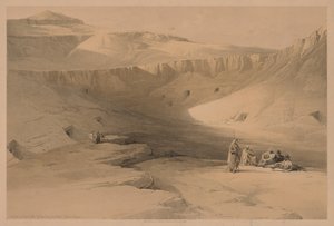 エジプトとヌビア：ボリュームII-No. 34、テーベの王の墓への入り口、1838。