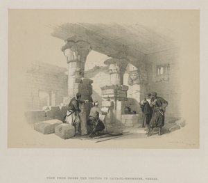 エジプトとヌビア、ボリュームII：Dayr-El-Medeeneh、テーベ、1848。 作： Louis Haghe