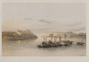 エジプトとヌビア、ボリュームII：エソアンとエレファンティネ島の概観、1848年。 作： Louis Haghe