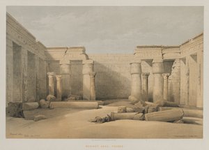 エジプトとヌビア、ボリュームII：Medinet Abou、テーベ、1847。 作： Louis Haghe