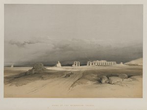エジプトとヌビア、ボリュームII：Memnoniumの遺跡、テーベ、1847。 作： Louis Haghe