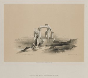 エジプトとヌビア、ボリュームII：カルデセ神殿の遺跡、ヌビア、1848。 作： Louis Haghe