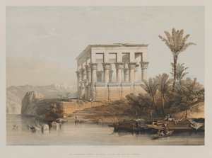 エジプトとヌビア、ボリュームII：フィラエのHypaethral寺院、ファラオのベッドと呼ばれる、1848年。 作： Louis Haghe