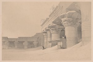 エジプトとヌビア：ボリュームI-No. 10、エドフ、1838。 作： Louis Haghe