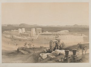 エジプトとヌビア、ボリュームI：フィラ島の概観、ヌビア、1846年。 作： Louis Haghe