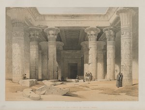 エジプトとヌビア、ボリュームI：1847年、ヌビアのフィラエ神殿の大ポルティコ。