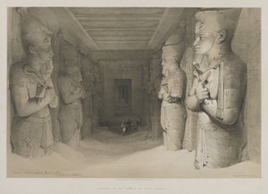 エジプトとヌビア、ボリューム I: アブシンベル神殿の内部 作： Louis Haghe