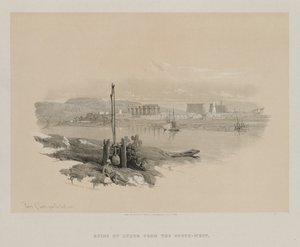 エジプトとヌビア、ボリュームI：1846年、南西のルクソールの遺跡。
