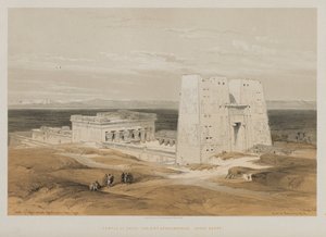 エジプトとヌビア、第1巻：エドウの神殿、古代アポリーノポリス、上エジプト、1847年。