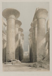 エジプトとヌビア、ボリュームI：テーベ、カルナックの大ホール、1848年。 作： Louis Haghe