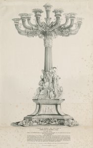 Ilam Hall-Candelabra：lithograph、1832