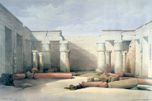Medinet Abou、テーベ、1832年12月5日、エジプト、19世紀 作： Louis Haghe