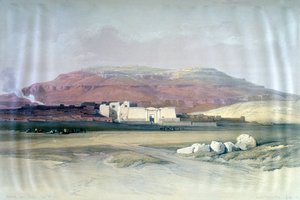 メディネ・アブ、テーベ、1832年12月8日、エジプト、19世紀 作： Louis Haghe