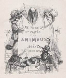 動物の私生活と公の生活、税関の風景、ca。 1837-47。 作： Louis Henri Brévière