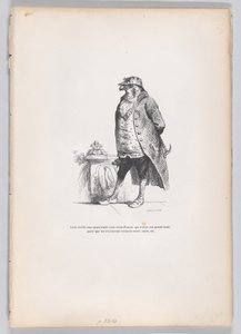 この古い宮廷には、古い鷹がいるらしい...「Scenes from the Private and Pub...」より、1837年から47年頃。 作： Louis Henri Brévière