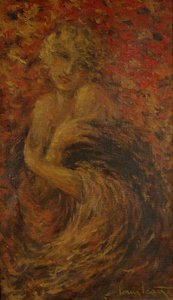 マントに包まれたファニー 作： Louis Icart