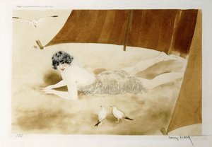 オン・ザ・ビーチ 作： Louis Icart