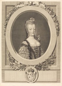 フランスのマリー・アントワネット 作： Louis Jacques Cathelin after Jean Martial Fredou