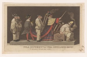 いんちき行列 Sola Experientia vera medicamina docet / 適切な治療法を教える唯一の体験 (オブジェクトのタイトル) 作： Louis Jean Desprez (attributed to)