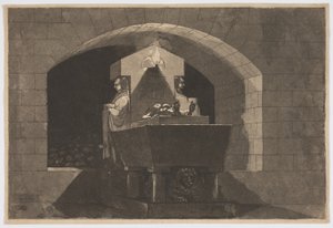 カリアティードのある墓 作： Louis Jean Desprez