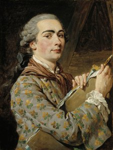 自画像、1750 年代。 作： Louis Jean François Lagrenée