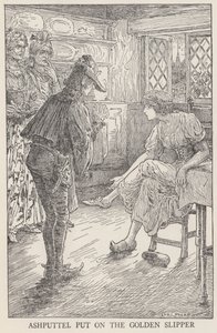 シンデレラ（リトグラフ 作： Louis John Rhead