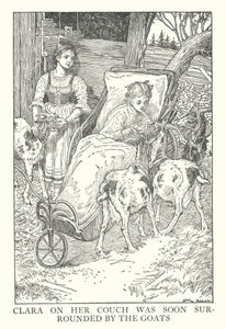 ヨハンナ・スピリ作『ハイジ』の挿絵（リトグラフ） 作： Louis John Rhead
